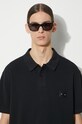 Neil Barrett cotton polo shirt Loose Pierced Nipple Polo MY70223A.Y517.001N black