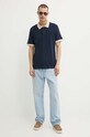 Marc O'Polo polo bawełniane DENIM 5000000173 granatowy SS24