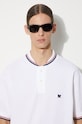 Needles cotton polo shirt Shawl Collar S/S Polo OT257 white