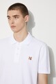 Maison Kitsuné polo de bumbac Fox Head Patch Regular Polo LM00208KJ7002 alb