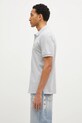 Bavlněné polo tričko Maison Kitsuné Fox Head Patch Regular Polo LM00208KJ7002 šedá AW24