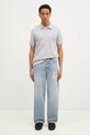 Bavlněné polo tričko Maison Kitsuné Fox Head Patch Regular Polo šedá LM00208KJ7002