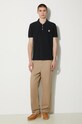 Памучна тениска с яка Maison Kitsuné Fox Head Patch Regular Polo LM00208KJ7002 черен AW24