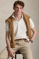 Pamučna polo majica Polo Ralph Lauren 710680784 bež