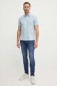 Bavlnené polo tričko Polo Ralph Lauren 710680784 modrá SS25