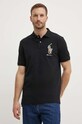 Bavlnené polo tričko Polo Ralph Lauren čierna 710926413