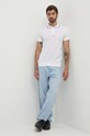 Bavlněné polo tričko Karl Lagerfeld 542200.745002 bílá SS24