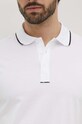 Bavlněné polo tričko Karl Lagerfeld 542200.745002 bílá