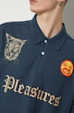 PLEASURES polo shirt Wyatt Boxy Polo P24SU036.NAVY