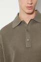 Βαμβακερό μπλουζάκι πόλο MKI MIYUKI ZOKU Loose Gauge Polo LOOSE.GAUGE.POLO πράσινο
