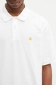 Bavlnené polo tričko Carhartt WIP S/S Chase Pique Polo biela I023807.00RXX
