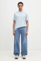 Bavlněné polo tričko Carhartt WIP S/S Chase Pique Polo I023807.2VLXX modrá