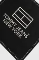 Βαμβακερό κασκόλ Tommy Jeans μαύρο