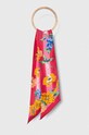 Moschino apaszka jedwabna tkanina różowy M3091.3242