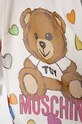 Moschino szal z domieszką jedwabiu M3070.3322 biały SS24