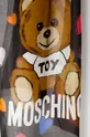 Шарф з домішкою шовку Moschino чорний