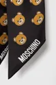 Svilena marama Moschino crna