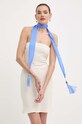 Hodvábny šál Luisa Spagnoli REPLICA RUNWAY COLLECTION modrá 541156