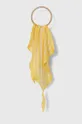 żółty Lauren Ralph Lauren apaszka z domieszką jedwabiu Damski