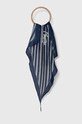 Lauren Ralph Lauren o esarfa cu un amestec de matase panza bleumarin 454943689