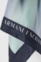 Armani Exchange apaszka jedwabna 944301.4R151 turkusowy SS24