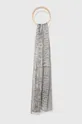 grigio Moschino scialle di lino Unisex