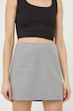 Спідниця з домішкою вовни Herskind mini сірий 5003879