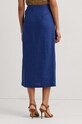 Odzież Lauren Ralph Lauren spódnica lniana 200925397 niebieski