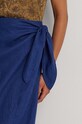Lauren Ralph Lauren spódnica lniana niebieski 200925397