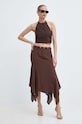 Sukňa Pinko 103125.A1O6 hnedá SS24