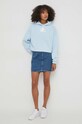 Calvin Klein Jeans fustă din denim J20J222482 albastru SS24