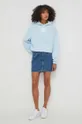 Rifľová sukňa Calvin Klein Jeans modrá