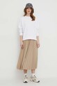 Φούστα Tommy Hilfiger WW0WW41793 μπεζ SS24