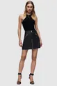 μαύρο Δερμάτινη φούστα AllSaints Piper Γυναικεία