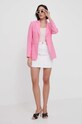 Τζιν φούστα Pepe Jeans MINI SKIRT HW COATED PL901118 μπεζ SS24