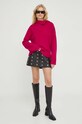 Вовняний светр The Kooples FPUL28001K рожевий SS24