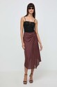Sukně Twinset 241LM2EDD hnědá SS24