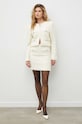 Sukňa s prímesou vlny Gestuz 10908760 béžová SS24