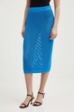 United Colors of Benetton fusta din bumbac uni albastru 101TD001D