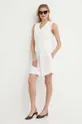 Λινή φούστα Polo Ralph Lauren λευκό