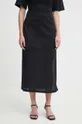 čierna Ľanová sukňa Sisley