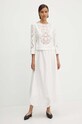 Sisley fusta din bumbac 4WDVL0021 alb SS24