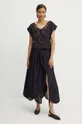 Pamučna suknja Sisley crna