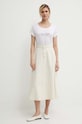 Rifľová sukňa Marc O'Polo 443918124045 béžová SS24