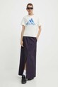 Хлопковая юбка adidas Originals IT9019 фиолетовой SS24