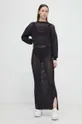Βαμβακερή φούστα Tommy Jeans μαύρο