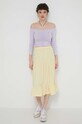 Tommy Jeans pamut szoknya DW0DW17876 sárga SS24