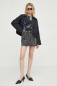 Levi's fustă din denim A7522 gri SS24