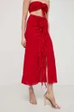 Bardot spódnica czerwony