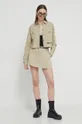 Βαμβακερή φούστα Karl Lagerfeld Jeans μπεζ